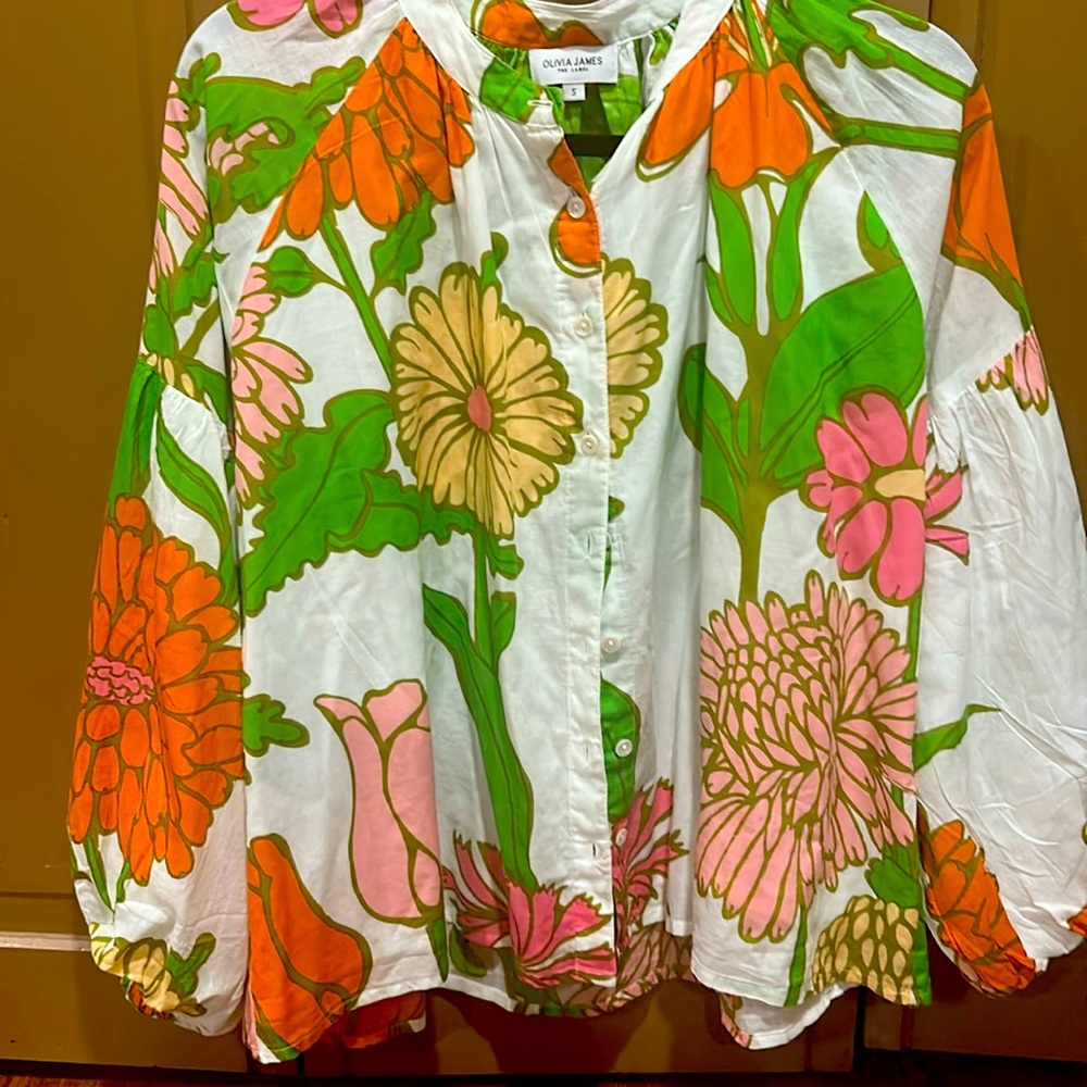 Olivia James Floral Button-Up Blouse small blouse